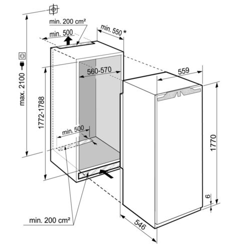 Однокамерный холодильник Liebherr IRf5101