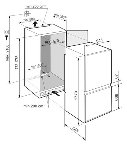 Двухкамерный холодильник Liebherr ICNSf5103