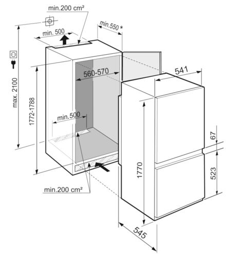 Двухкамерный холодильник Liebherr ICSe5122