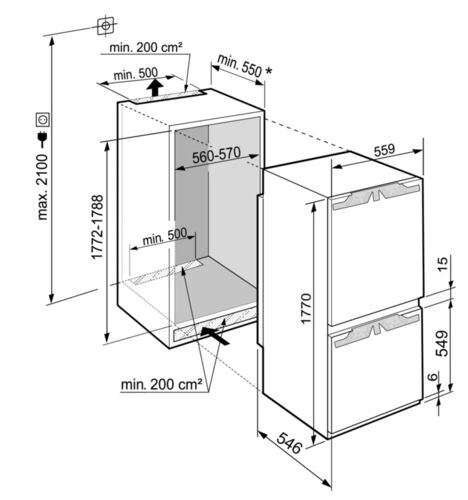 Двухкамерный холодильник Liebherr ICNd5153