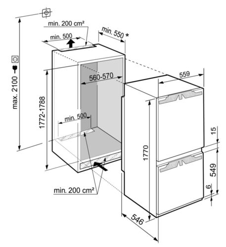 Двухкамерный холодильник Liebherr ICNd5173